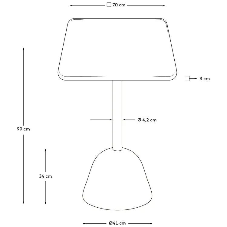 Высокий барный стол Saura со столешницей из белой терраццо