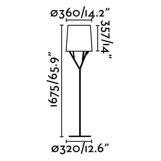 Торшер Tree черный