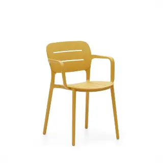 Садовый стул Morella из горчичного пластика