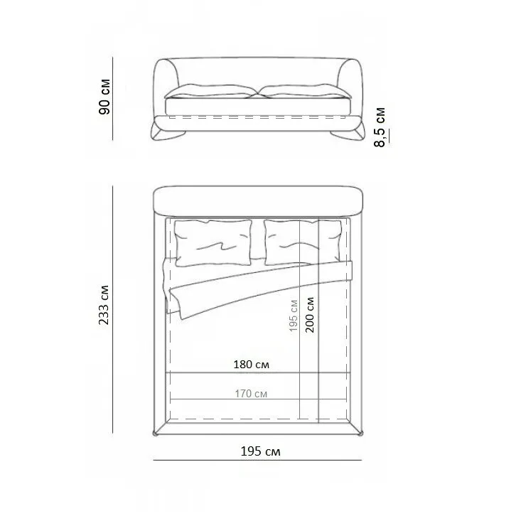 Двуспальная кровать Softbay M