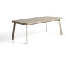 Раздвижной уличный стол Izola из алюминия с бежевой отделкой, 220 (280) x 100 см