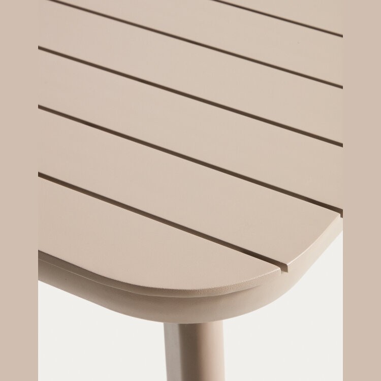 Раздвижной уличный стол Izola из алюминия с бежевой отделкой, 220 (280) x 100 см