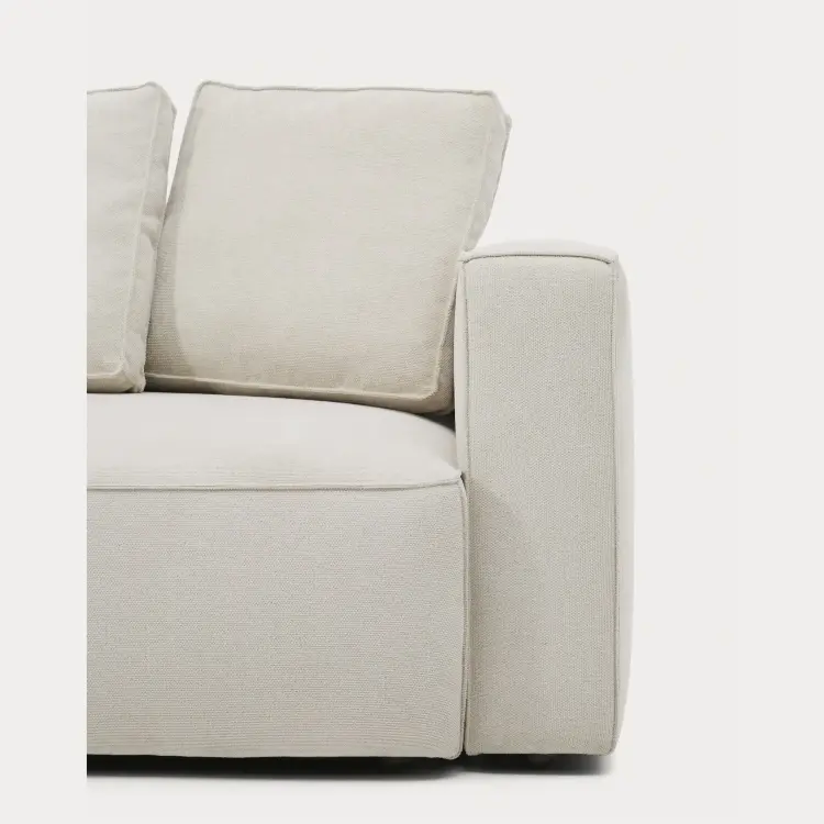 Диван-кровать Marela бежевый шенилл 3-местный с кушеткой слева 236 см