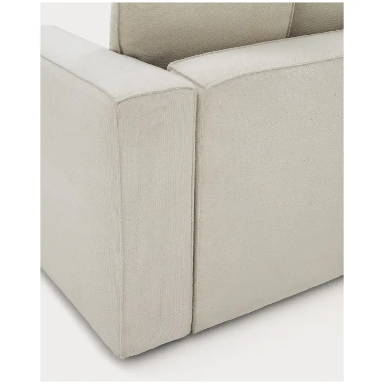 Диван-кровать Marela бежевый шенилл 3-местный с кушеткой слева 236 см