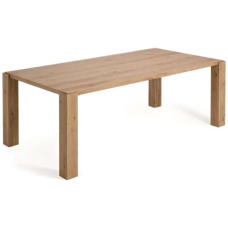 Стол Deyarina с дубовым шпоном и ножками из массива дуба 220 х 110 см