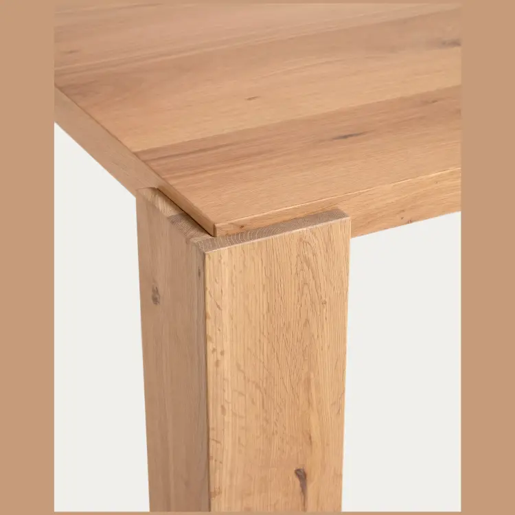 Стол Deyarina с дубовым шпоном и ножками из массива дуба 220 х 110 см