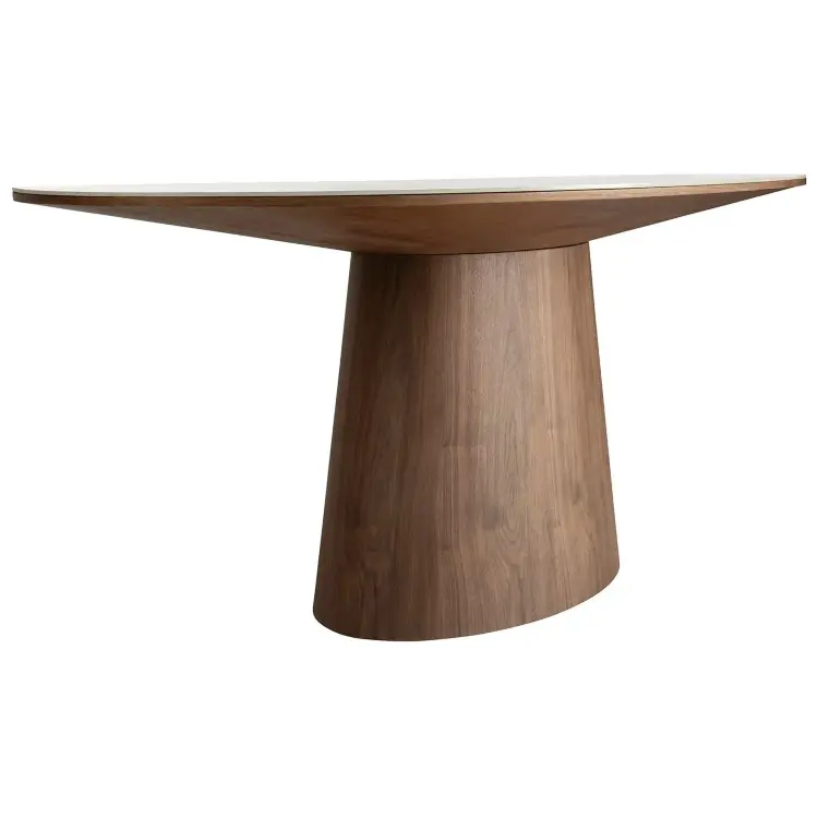 Овальный обеденный стол 1177 с мраморной керамикой и орехом