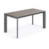 Стол Atta 160 (220) x90 антрацит, серый, керамика