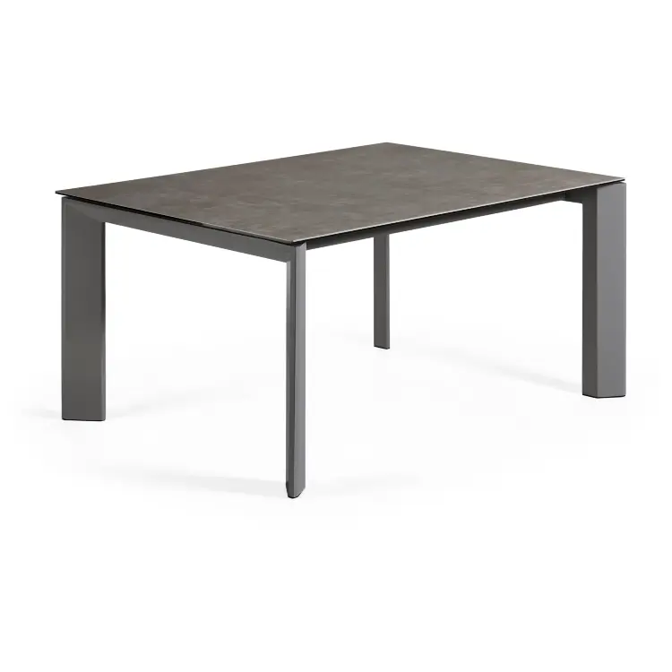Стол Atta 160 (220) x90 антрацит, серый, керамика
