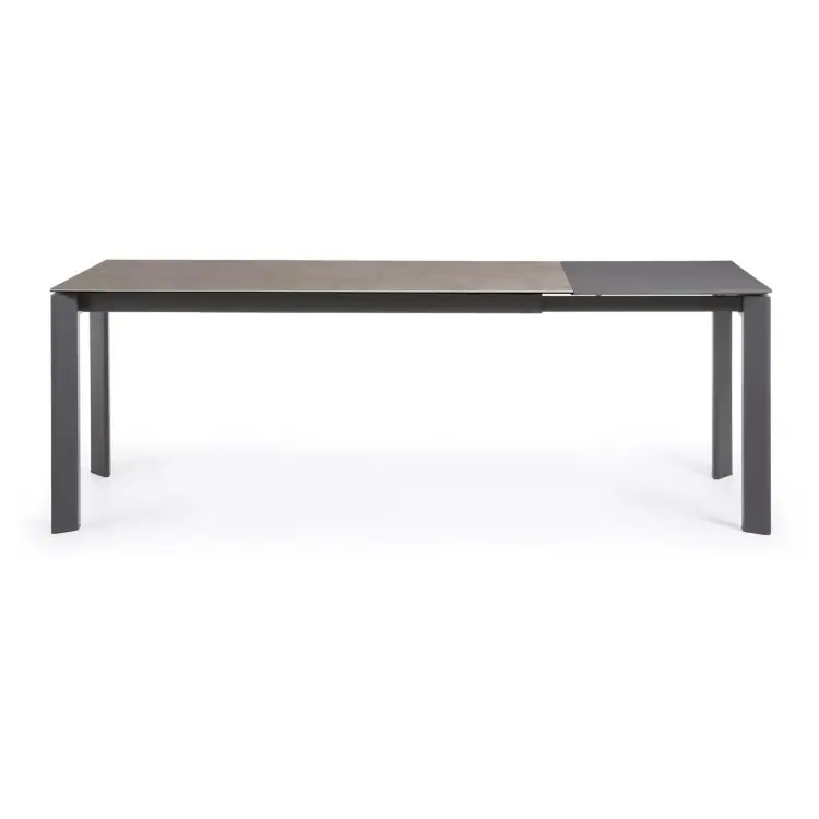 Стол Atta 160 (220) x90 антрацит, серый, керамика