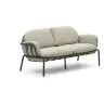 Уличный 2-местный диван Joncols с бежевой обивкой и серым алюминием 164 см