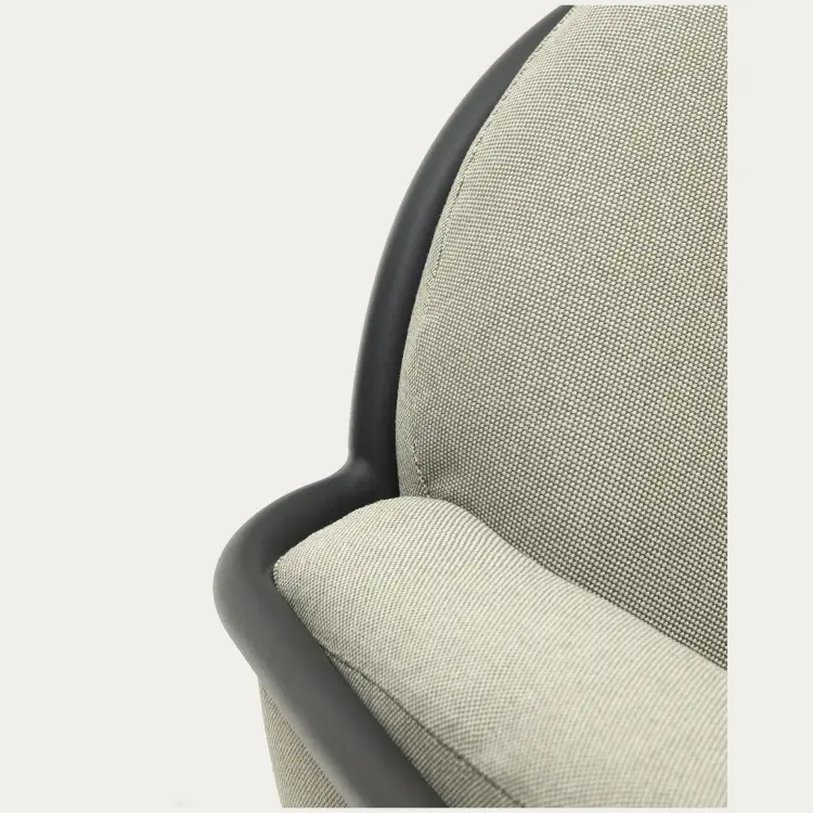 Уличный 2-местный диван Joncols с бежевой обивкой и серым алюминием 164 см