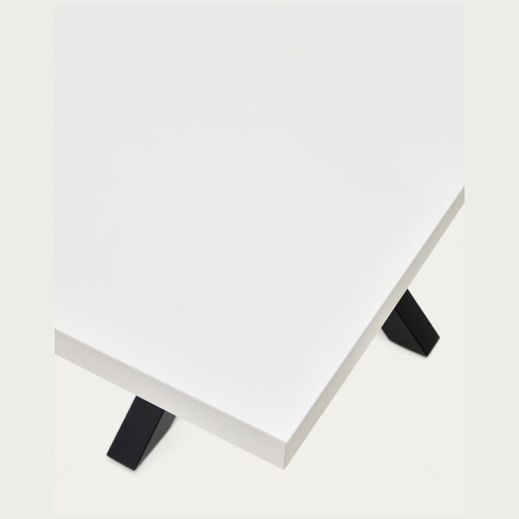 ARYA Стол 180x100 Черный, лак белый C409L05