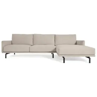 Диван Galene 3-местный с правым шезлонгом, бежевый, 254 см