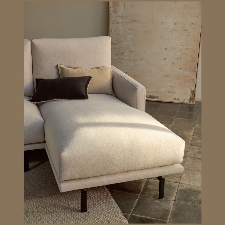 Диван Galene 3-местный с правым шезлонгом, бежевый, 254 см