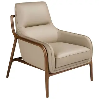 Кресло 5177 из кожи цвета норки