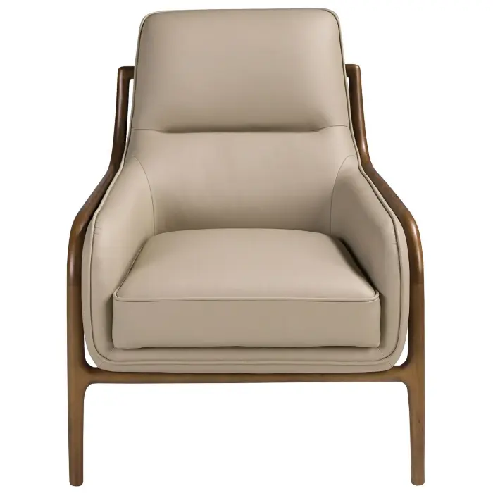 Кресло 5177 из кожи цвета норки