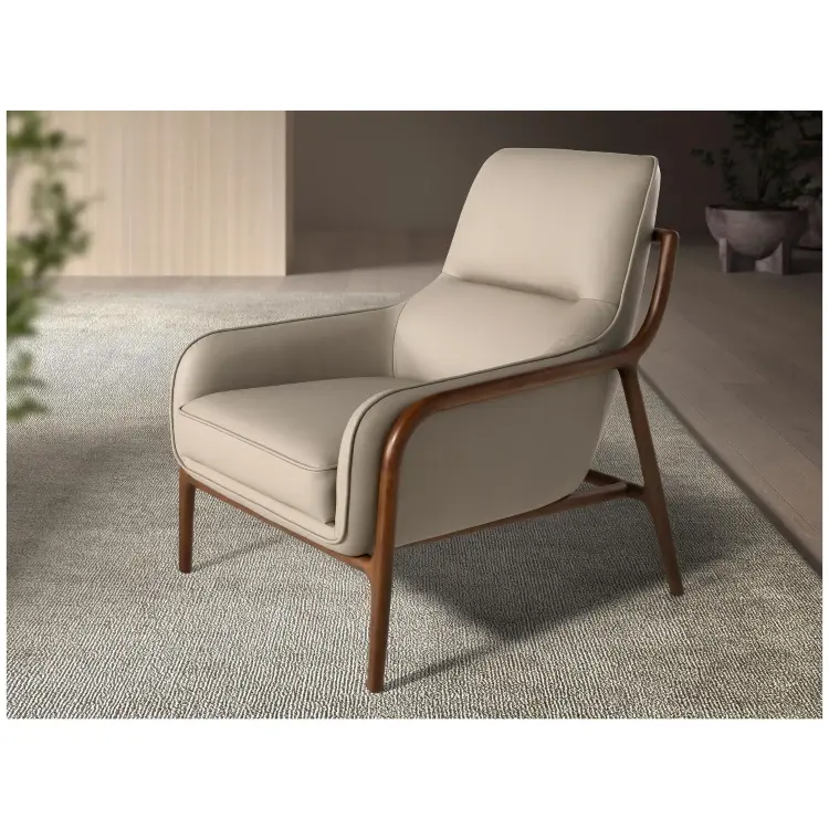 Кресло 5177 из кожи цвета норки