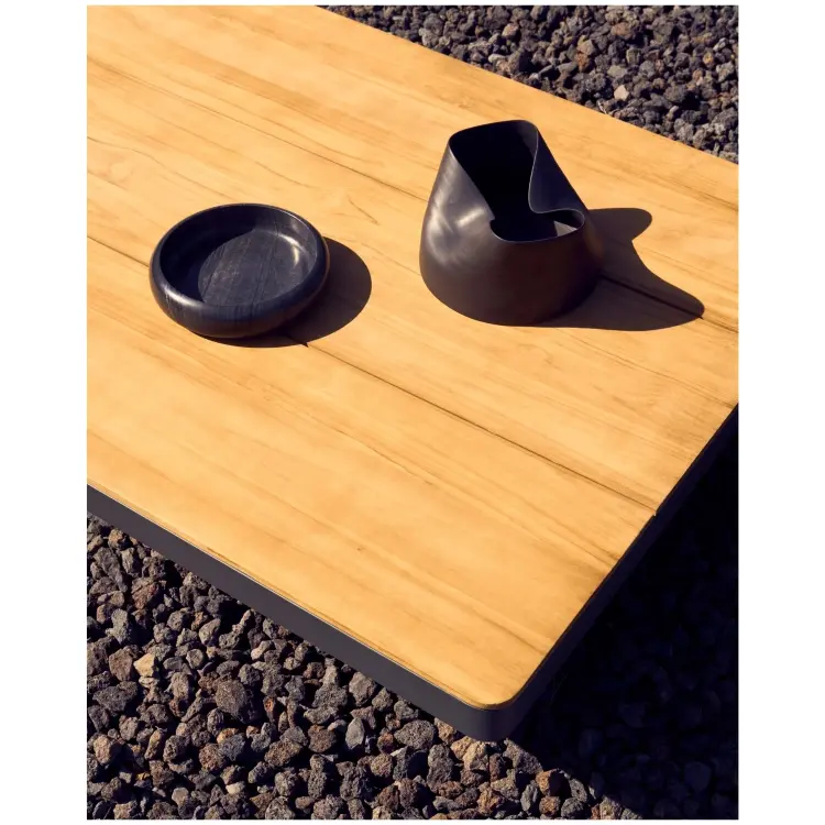 Набор из 5-местного углового дивана и стола Tosqueta из алюминия и массива тикового дерева