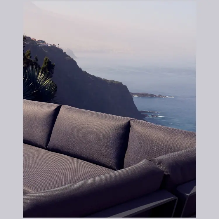 Набор из 5-местного углового дивана и стола Tosqueta из алюминия и массива тикового дерева