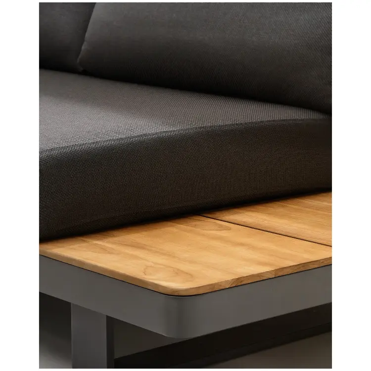 Набор из 5-местного углового дивана и стола Tosqueta из алюминия и массива тикового дерева