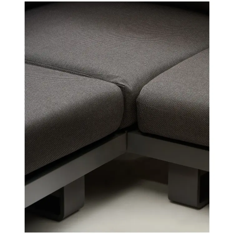 Набор из 5-местного углового дивана и стола Tosqueta из алюминия и массива тикового дерева