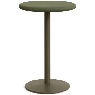 Уличный стол Esilda зелёный из цемента и стали со столешницей Ø70 см