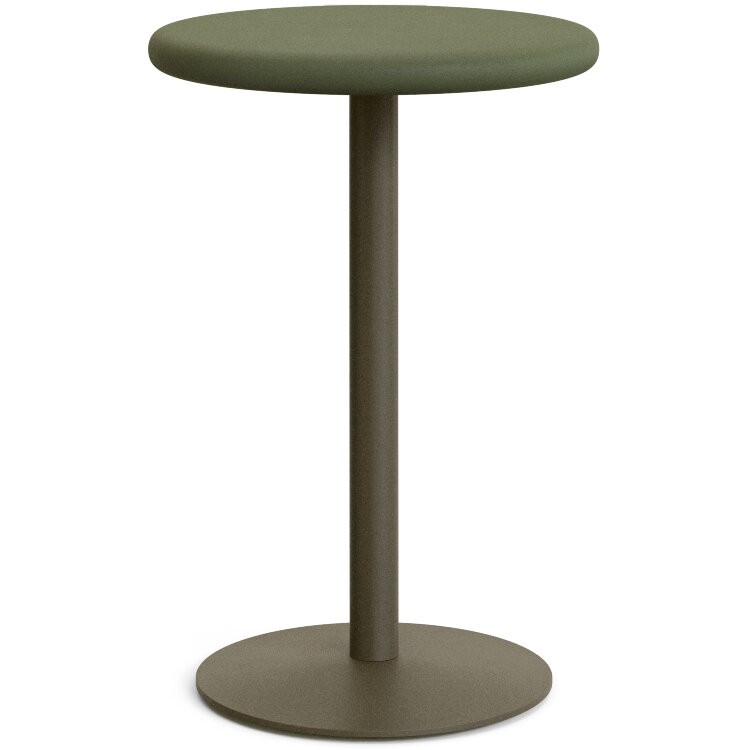 Уличный стол Esilda зелёный из цемента и стали со столешницей Ø70 см