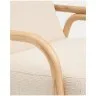 Кресло Sylo из бежевого шенилла и ясеня с отделкой натурального цвета