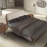 Кровать 7236 из экокожи песочного цвета для матраса 180 x 200 см