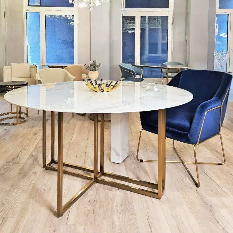 Стол Marble Cross Round