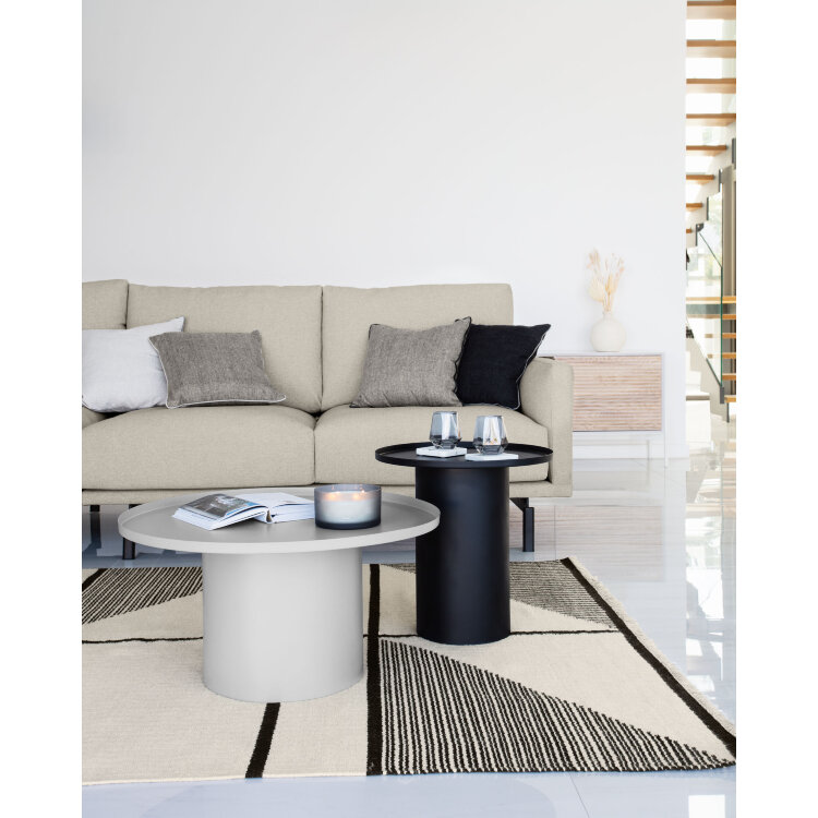 Круглый журнальный столик Fleksa из серого металла Ø 72 см