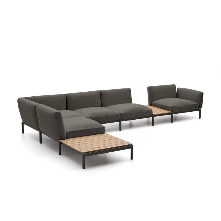 Sorells Уличный модульный 5-местный угловой диван серый