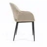 Стул Konna из бежевой синели со стальными черными ножками