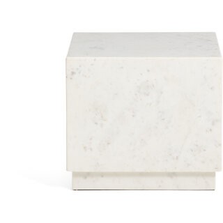 Приставной столик Sorein из белого мрамора 40 x 40 см