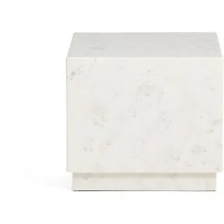Приставной столик Sorein из белого мрамора 40 x 40 см