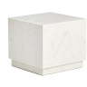 Приставной столик Sorein из белого мрамора 40 x 40 см