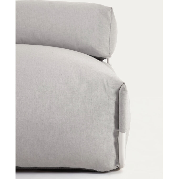 Square пуф-шезлонг со спинкой 165x101см, светло-серый, для садового модульного дивана