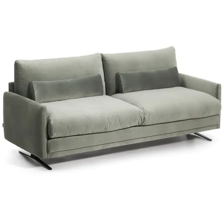 Двухместный диван Veliro из зеленого бархата, 210 см