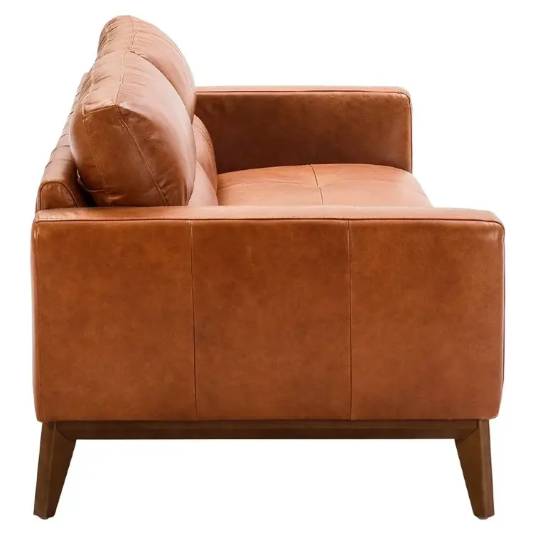 Диван из кожи KF1016-3P /6047 светло-коричневый