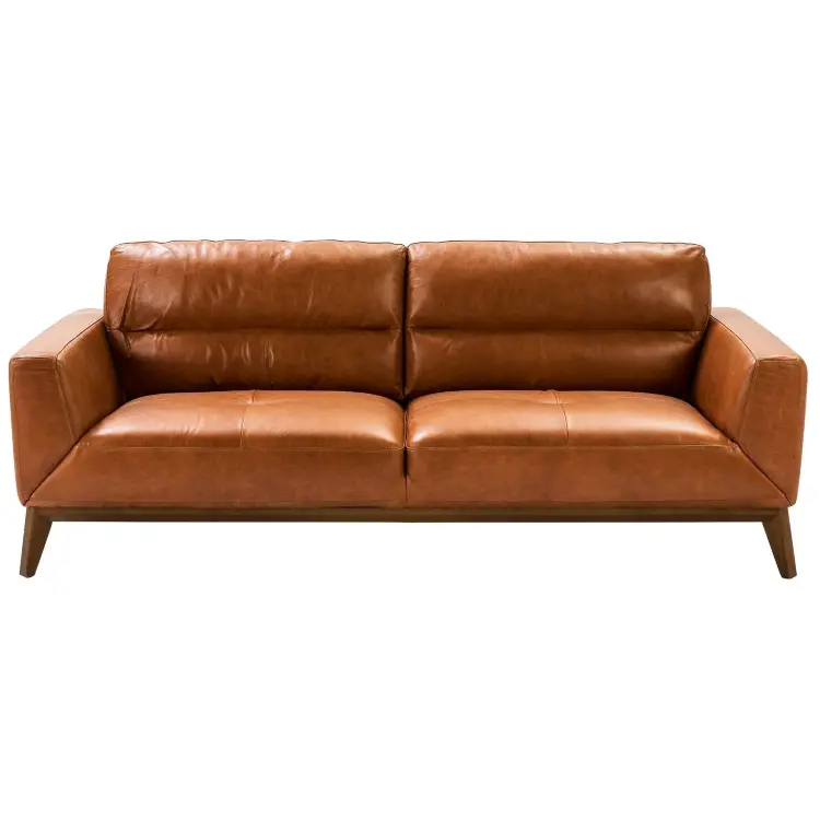 Диван из кожи KF1016-3P /6047 светло-коричневый
