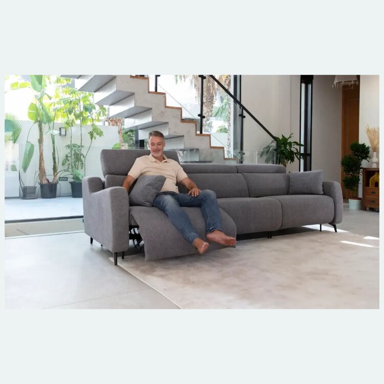 Диван Berlin 3-х местный с реклайнером BV1+3MR+BV2