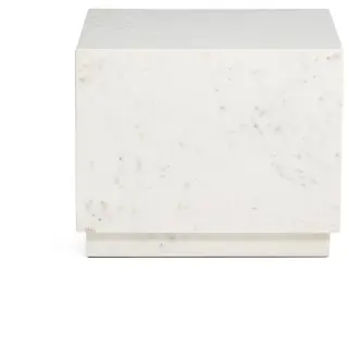 Журнальный столик Sorein из белого мрамора 50 x 50 см