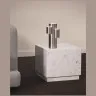 Журнальный столик Sorein из белого мрамора 50 x 50 см