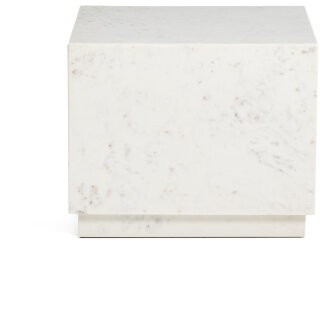 Журнальный столик Sorein из белого мрамора 50 x 50 см