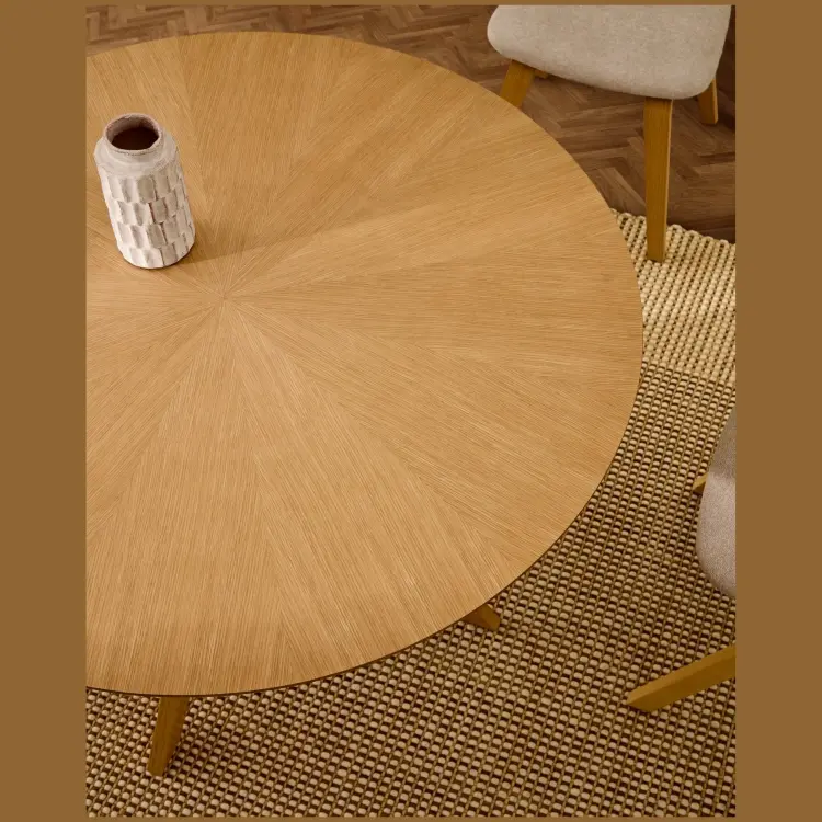 Круглый стол Naanim из дубового шпона Ø 120 см