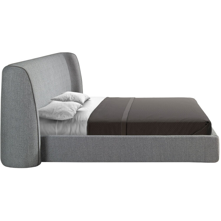 Кровать 7145 из темно-серой ткани