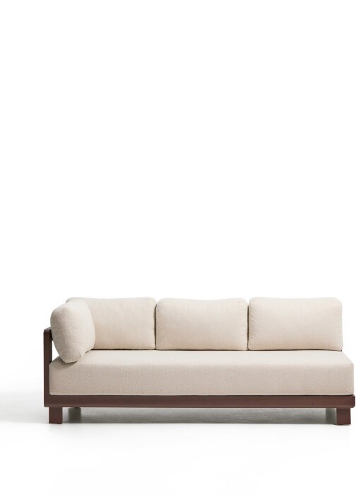 Трехместный диван Nerano из коричневого алюминия, 208 см