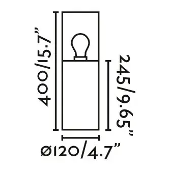 Проблесковый маячок Kila темно-серый/прозрачный H400 E27