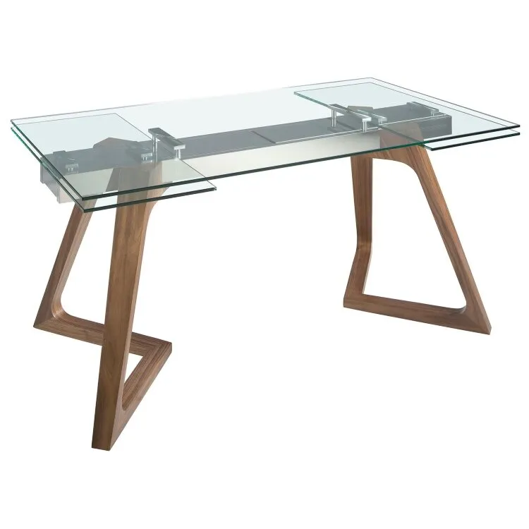 Раздвижной прямоугольный стол 1115/MC1772DT из закаленного стекла